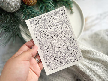 1 Sheet, Approx 13x90cm, Christmas Print Water Decal Image Transfer for Polymer Clay / Ceramics